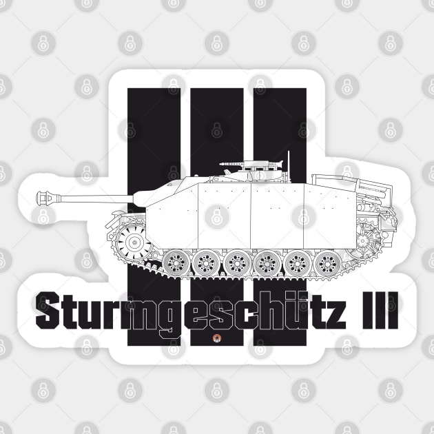 Sturmgeschutz III Sticker by FAawRay